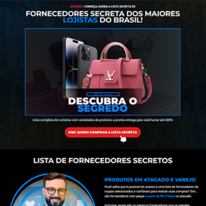 Landing page para venda de lista de revendedores